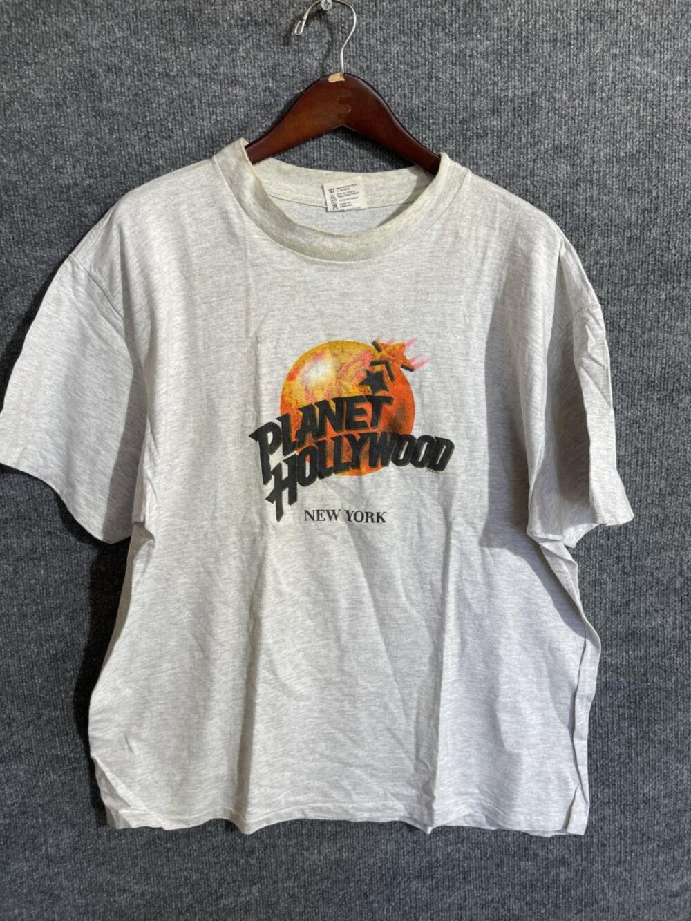 Vintage Planet Hollywood New York Shirt Mens XL Gray Graphic Souvenir Tee USA